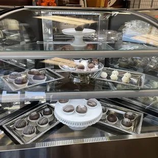 a display of chocolates