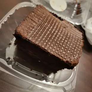 a piece of chocolate cake