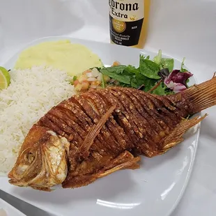 grilled fish and rice