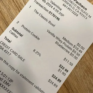 Receipt