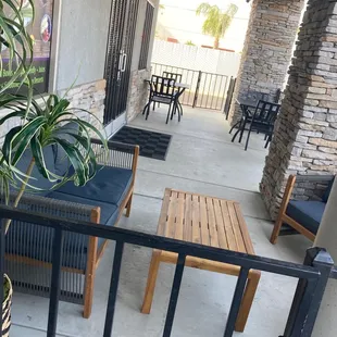 outside