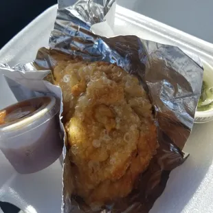 Chicken empanada fried