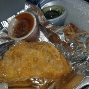 Fried chicken empanada