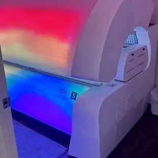 This is the lay down tanning bed.  It's one of the best beds I have used and new so lights are powerful!