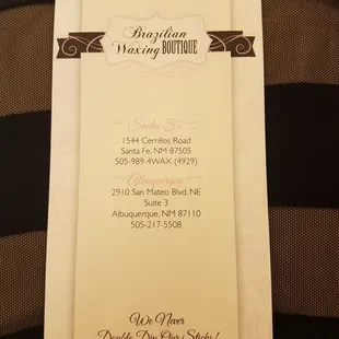 Page 1 of the pamphlet