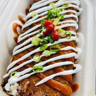 a close up of a dish