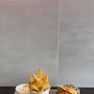 Angry Buffalo BRD Sando Fries Coleslaw