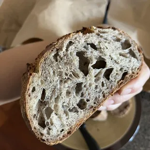 Slice of Tapanade bread