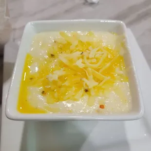 Grits with pepper jack cheese