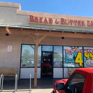 the front of the building