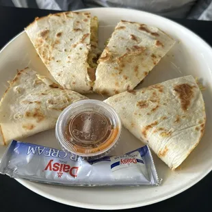 Scrambled Chicken Quesadilla
