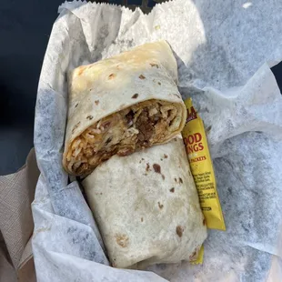 Chorizo Burrito con Carne - super good
