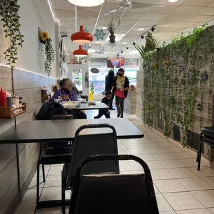 the interior of the restaurant
