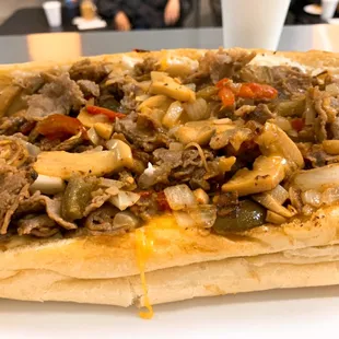 Mushroom + Pepper cheesesteak