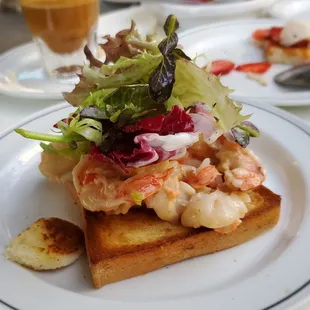 Shrimp salad on brioche