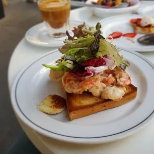 Shrimp salad on brioche