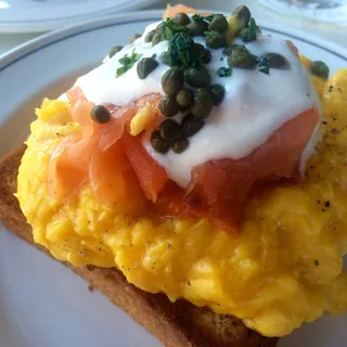 Soft Scrambled Eggs & Cold Smoked Trout