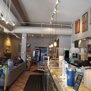 the inside of a restaurant
