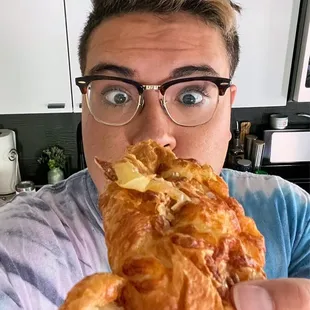 Ham &amp; Cheese Croissant was surprisingly warm and just hit the spot! 10/10 would recommend!