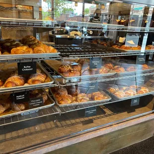 pastries in display case