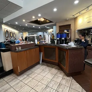 the kitchen of a restaurant