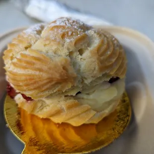Strawberry cream puff