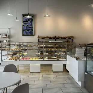 a display of baked goods