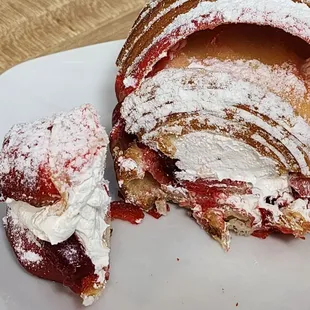 Strawberry and cream inside