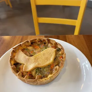 a pie on a plate