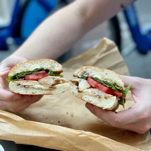 Cast-Iron Chicken Caprese Sandwich