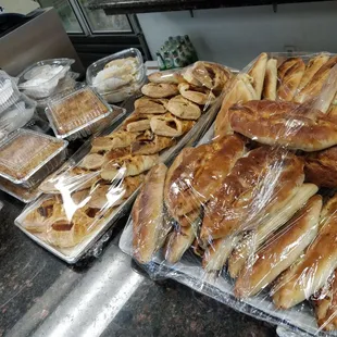 a variety of baked goods
