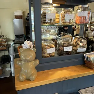 Cookies near the cash register for purchase
