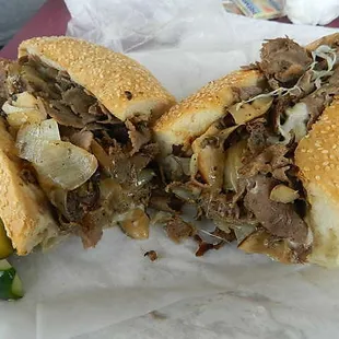 12 inch BB Cheese Steak. Almost a full pound of Ribeye Steak! Look out Joey's!