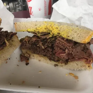 6oz pastrami on rye with mustard