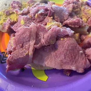 $12 of gross, chewy fatty corned beef