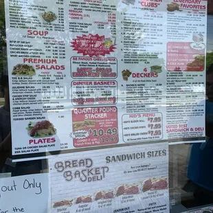 Menu as of June 2024