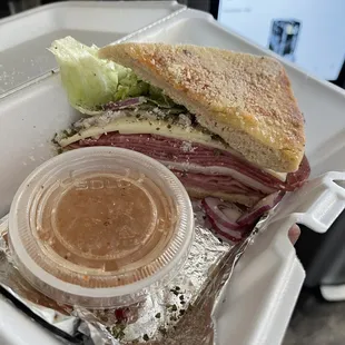 Italian sandwich. The other half went on vacation.