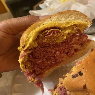 Corned Beef on onion roll