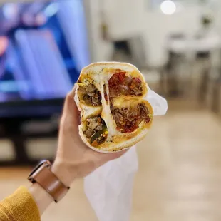 Famous Philly Sandwich (look at that cheese pull)