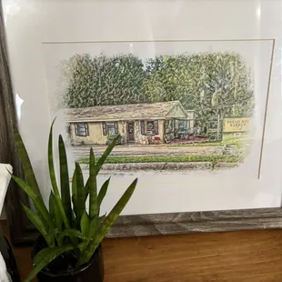 Watercolor of the restaurant