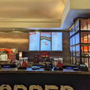 Ordering counter and menu