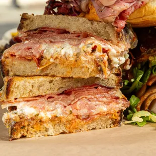 a close up of a sandwich