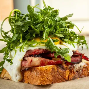 a close up of a sandwich