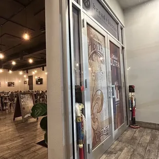 Entrance and dining area view from our table.