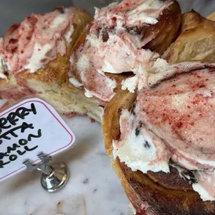 Strawberry Ricotta Cinnamon Roll