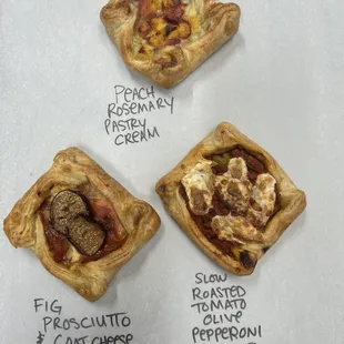 four different types of pastry