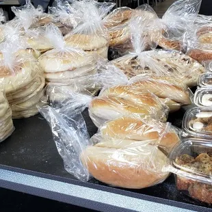 a variety of breads and pastries