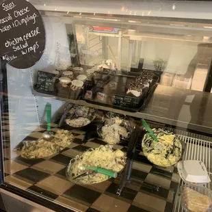 a display of baked goods