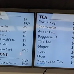 Drink Menu (July 2024)
