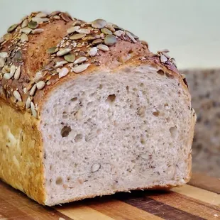 a loaf of bread on a cutting board